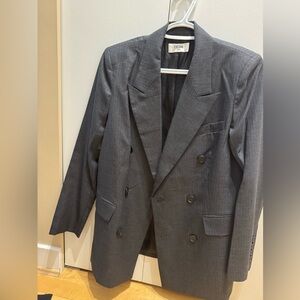 Celine authentic 100 wool dark gray blazer size 38 US small brand new